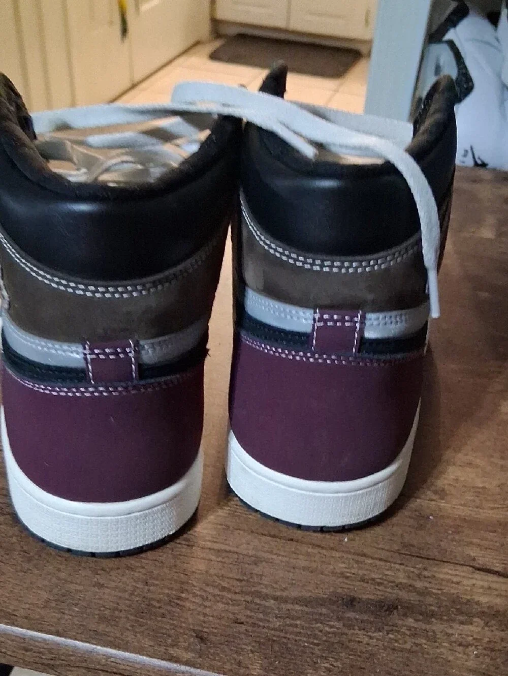 Jordan High-Top Sneakers - White / Brown / Black / Green / Purple